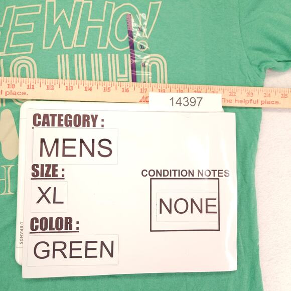 The Who Band Crew Neck Graphic T Shirt Mens Size Extra Large XL Green - Picture 7 of 9